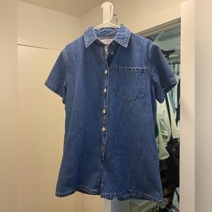 PARKE Short Sleeve Denim Romper